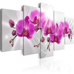 Foto schilderij - Abstract Garden: Pink Orchids