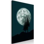 Foto schilderij - Beautiful Full Moon (1 Part) Vertical