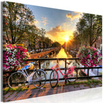 Foto schilderij - Bicycle City (1 Part) Wide