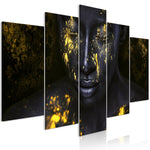 Foto schilderij - Bathed in Gold (5 Parts) Wide