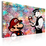 Foto schilderij - Banksy: Colourful Brick