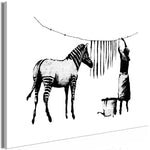 Foto schilderij - Banksy: Washing Zebra (1 Part) Wide