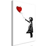 Foto schilderij - Banksy: Girl with Balloon (1 Part) Vertical