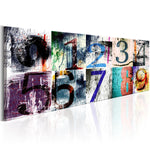 Foto schilderij -  Colourful Numbers